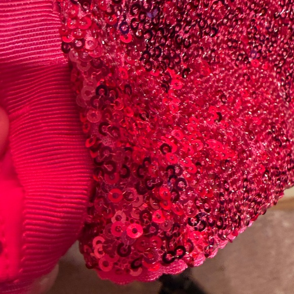 Women’s plus size bright pink sequin Crop jacket size 3x Good American $179 - Picture 6 of 8